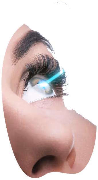 Ilustração das técnicas de cirurgia refrativa a laser.