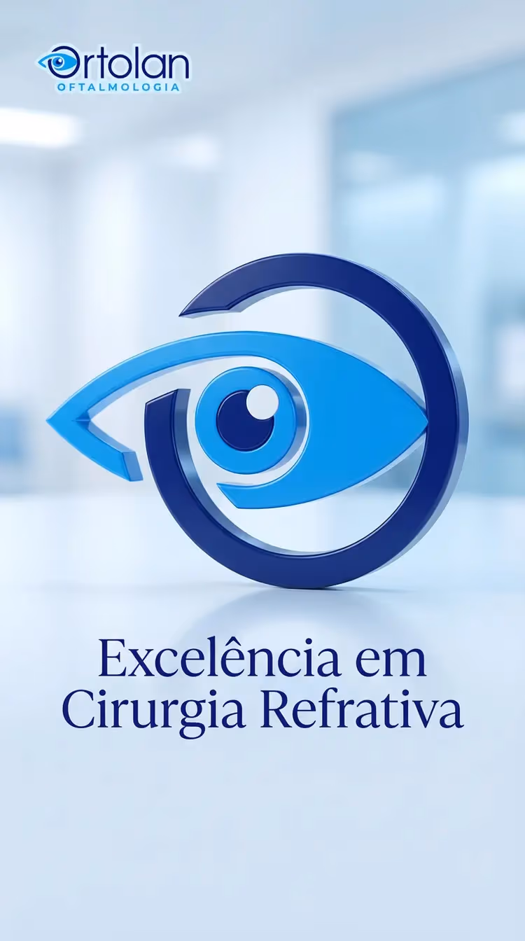 Banner da Ortolan Oftalmologia: excelência em cirurgia refrativa — equipe de córnea e refrativa formada pela USP.